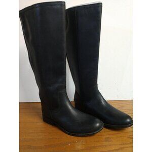 Frye & Co. Jolie Back Zip Black Leather Knee-High Boots Womens Size 5.5M